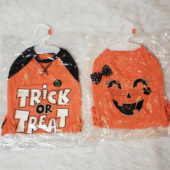 🟠Thrills & Chills Halloween Dog Apparel - Glow in Dark Shirt & Reflective Dress - Picture 3 of 15